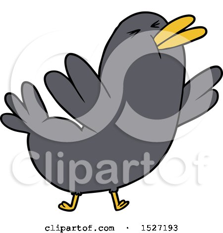 Cartoon Blackbird by lineartestpilot
