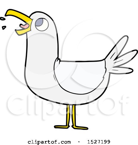 Cartoon Seagull by lineartestpilot
