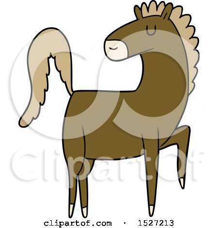 Happy Cartoon Horse by lineartestpilot