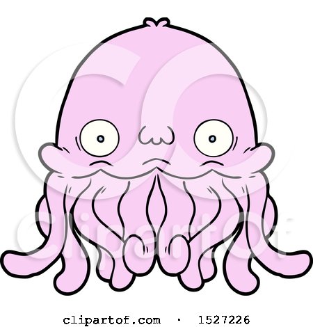 Cartoon jellyfish by lineartestpilot