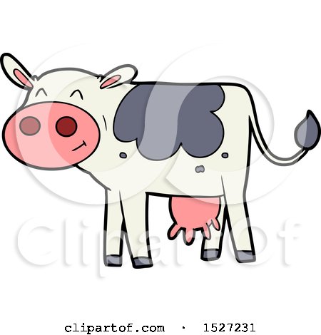 Cartoon Cow by lineartestpilot