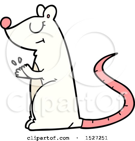Cartoon White Mouse by lineartestpilot