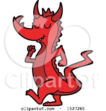 Cartoon Cute Dragon by lineartestpilot