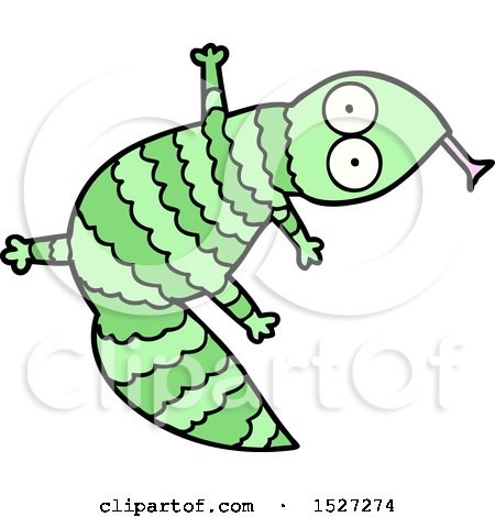 Cartoon Lizard by lineartestpilot