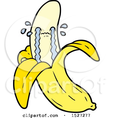 Cartoon Crying Banana by lineartestpilot
