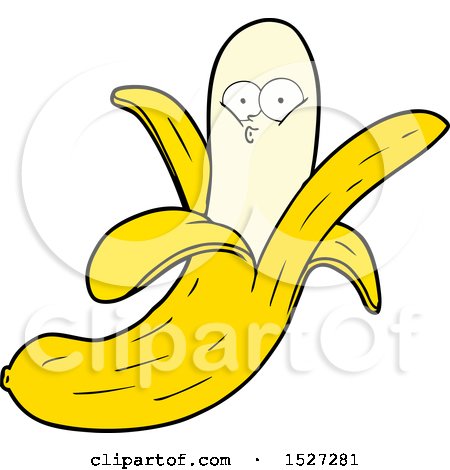 Cartoon Banana with Face by lineartestpilot