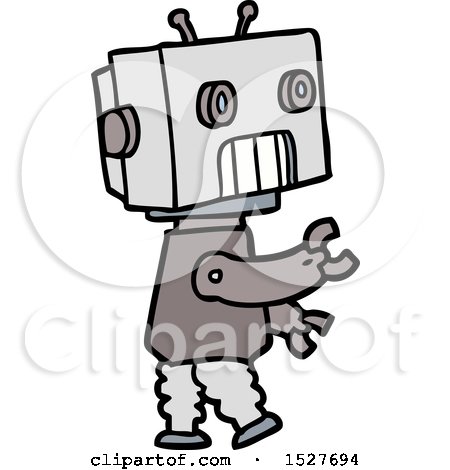 Cartoon Robot by lineartestpilot