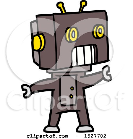 Cartoon Robot by lineartestpilot