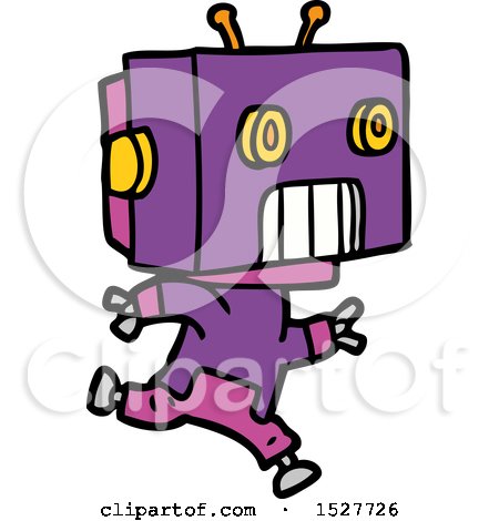 Cartoon Robot by lineartestpilot