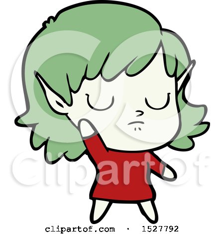 Cartoon Elf Girl by lineartestpilot