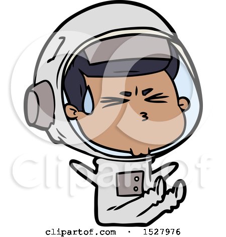 Cartoon Stressed Astronaut by lineartestpilot