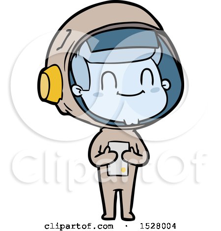 Happy Cartoon Astronaut Man by lineartestpilot