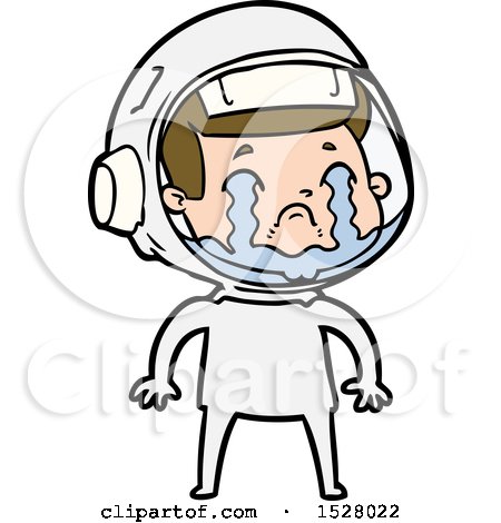 Cartoon Crying Astronaut by lineartestpilot