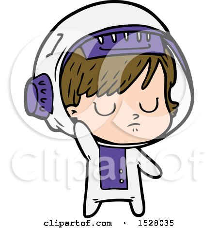 Cartoon Astronaut Woman by lineartestpilot