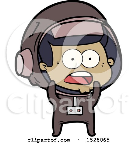 Cartoon Surprised Astronaut by lineartestpilot