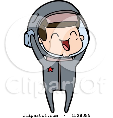 Happy Cartoon Astronaut by lineartestpilot