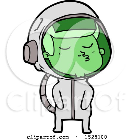 Cartoon Confident Astronaut by lineartestpilot