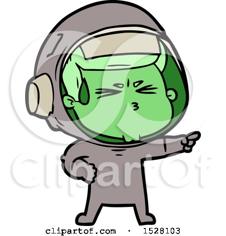 Cartoon Stressed Astronaut by lineartestpilot