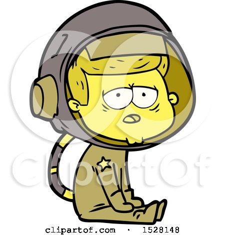 Cartoon Tired Astronaut by lineartestpilot