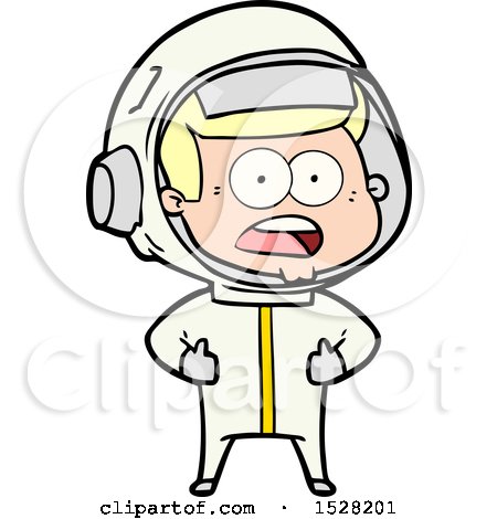 Cartoon Surprised Astronaut by lineartestpilot