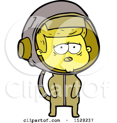 Cartoon Tired Astronaut by lineartestpilot