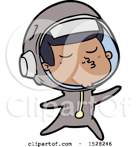 Cartoon Confident Astronaut by lineartestpilot