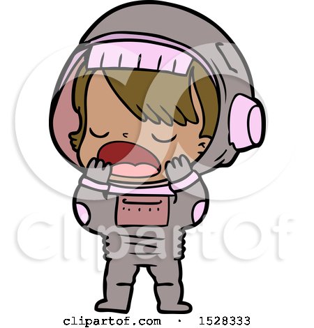 Cartoon Talking Astronaut Yawning by lineartestpilot