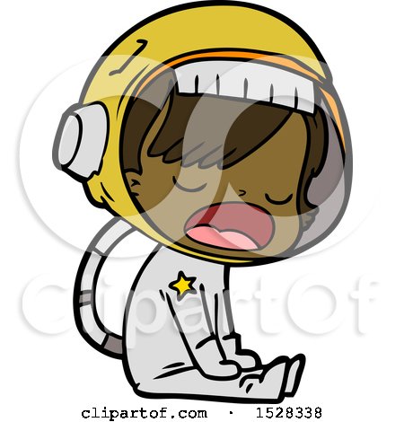 Cartoon Talking Astronaut by lineartestpilot