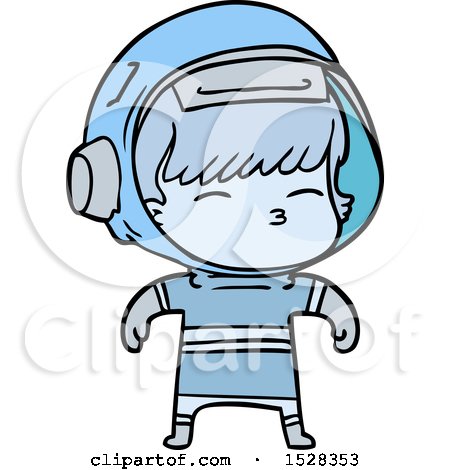 Cartoon Curious Astronaut by lineartestpilot