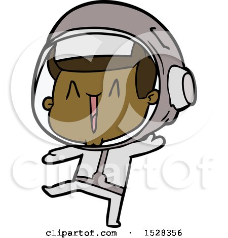 Dancing Cartoon Astronaut by lineartestpilot