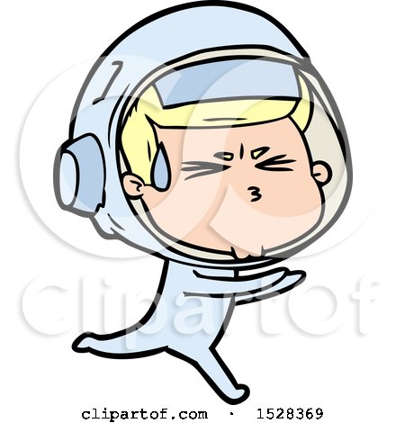 Cartoon Stressed Astronaut by lineartestpilot