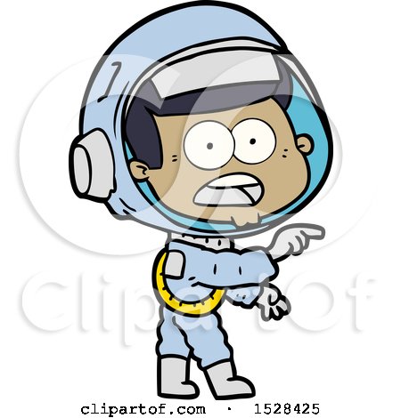 Cartoon Surprised Astronaut by lineartestpilot