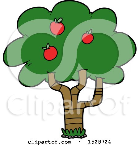 Cartoon Apple Tree by lineartestpilot