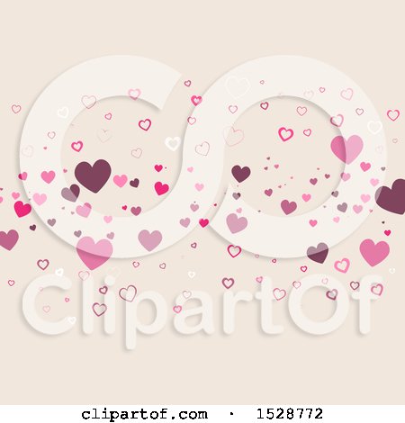 Clipart of a Valentines Day Background with Hearts - Royalty Free Vector Illustration by KJ Pargeter