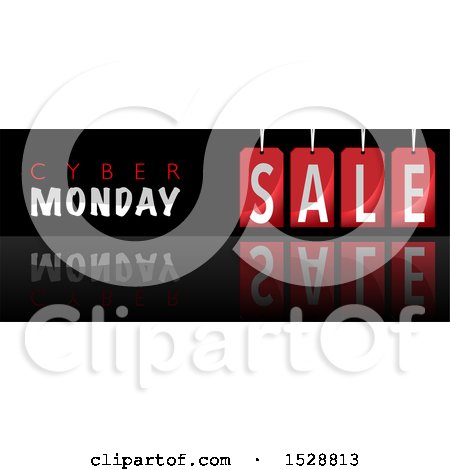Clipart of a Cyber Monday Sale Design - Royalty Free Vector Illustration by dero