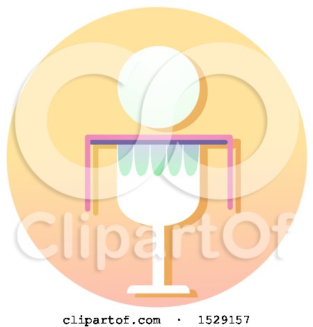 Clipart of a Eucharist Chalice Christian Icon on a Gradient Circle - Royalty Free Vector Illustration by BNP Design Studio