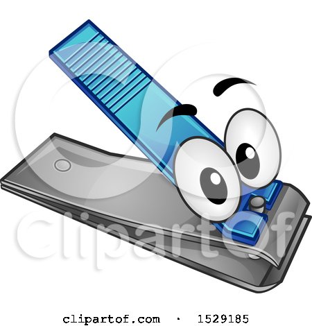 Clipart of a Nail Clippers Character - Royalty Free Vector Illustration by BNP Design Studio