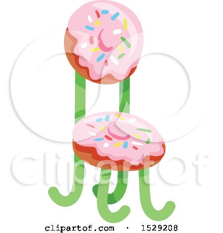 Clipart of a Donut Chair - Royalty Free Vector Illustration by BNP Design Studio