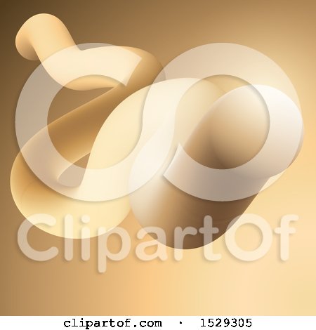 Clipart of a 3d Abstract Wave or Worm - Royalty Free Vector Illustration by KJ Pargeter