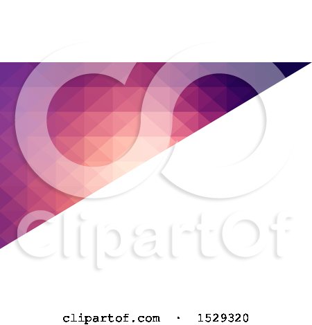 Clipart of a Gradient Low Poly Geometric Business Card or Background Design - Royalty Free Vector Illustration by KJ Pargeter