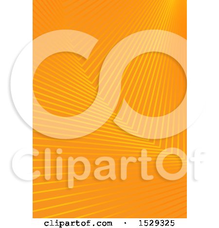 Clipart of an Orange Waves Background - Royalty Free Vector Illustration by KJ Pargeter