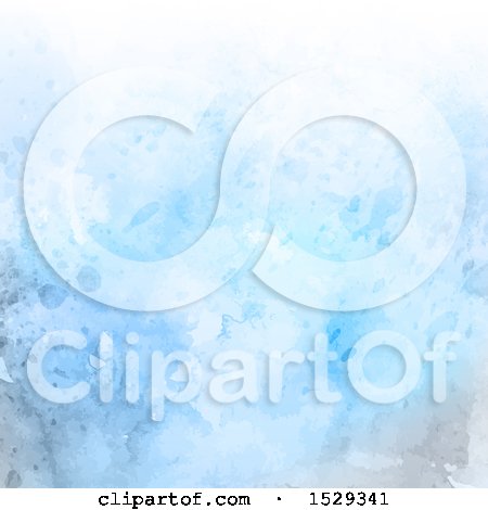 Clipart of a Blue Watercolor Painted Background - Royalty Free Vector Illustration by KJ Pargeter