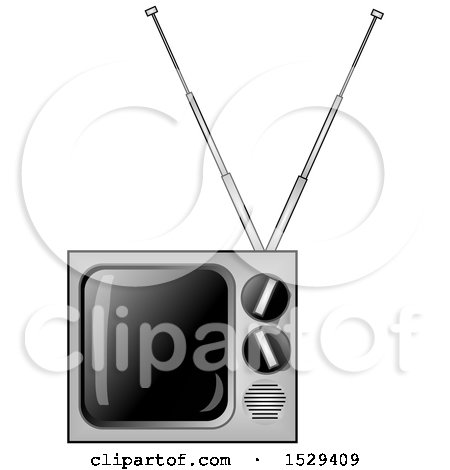 Clipart of a Retro Television - Royalty Free Illustration by djart