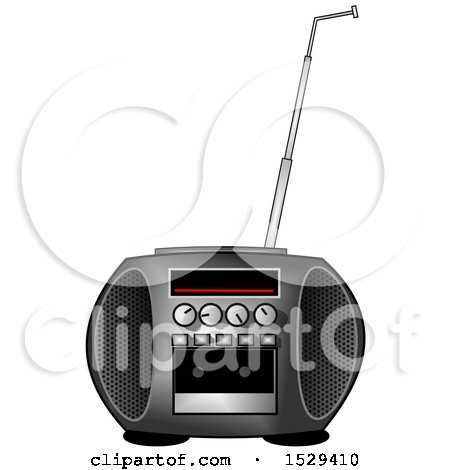Clipart of a Boombox Radio - Royalty Free Illustration by djart