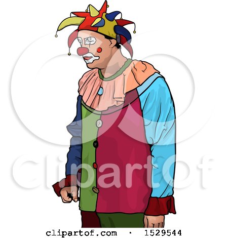 Clipart of a Clown or Jester - Royalty Free Vector Illustration by dero