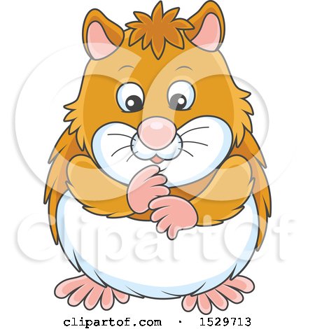 Clipart of a Cute Hamster - Royalty Free Vector Illustration by Alex Bannykh