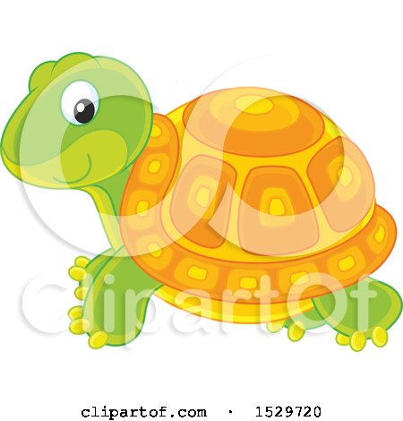 Clipart of a Cute Turtle - Royalty Free Vector Illustration by Alex Bannykh