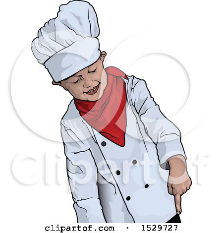 Clipart of a Little Chef Boy - Royalty Free Vector Illustration by dero