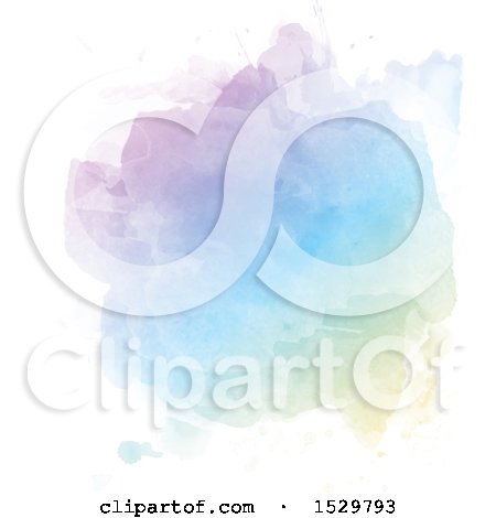 Clipart of a Pastel Watercolor Paint Background - Royalty Free Vector Illustration by KJ Pargeter