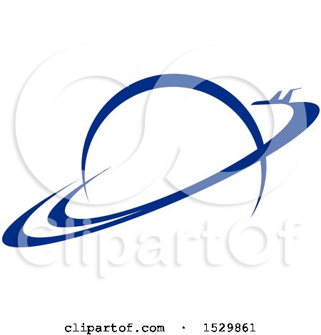 Clipart Of A Blue Planet - Royalty Free Vector Illustration by Vector Tradition SM